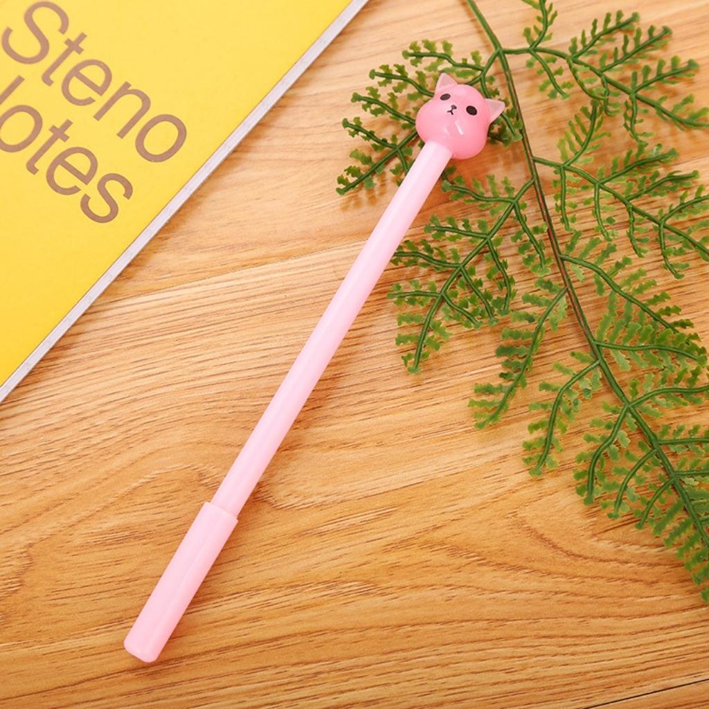 Bút Mực Gel Cute EDUSKY Mèo Con Và Lợn Con Dễ Thương