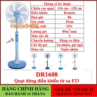[CHÍNH HÃNG] Quạt senko🚚ĐƯỢC CHỌN MÀU🚚GIAO HÀNG TOÀN QUỐC🚚(COMBO 1 CÂY) quạt đứng điều khiển từ xa DR1608