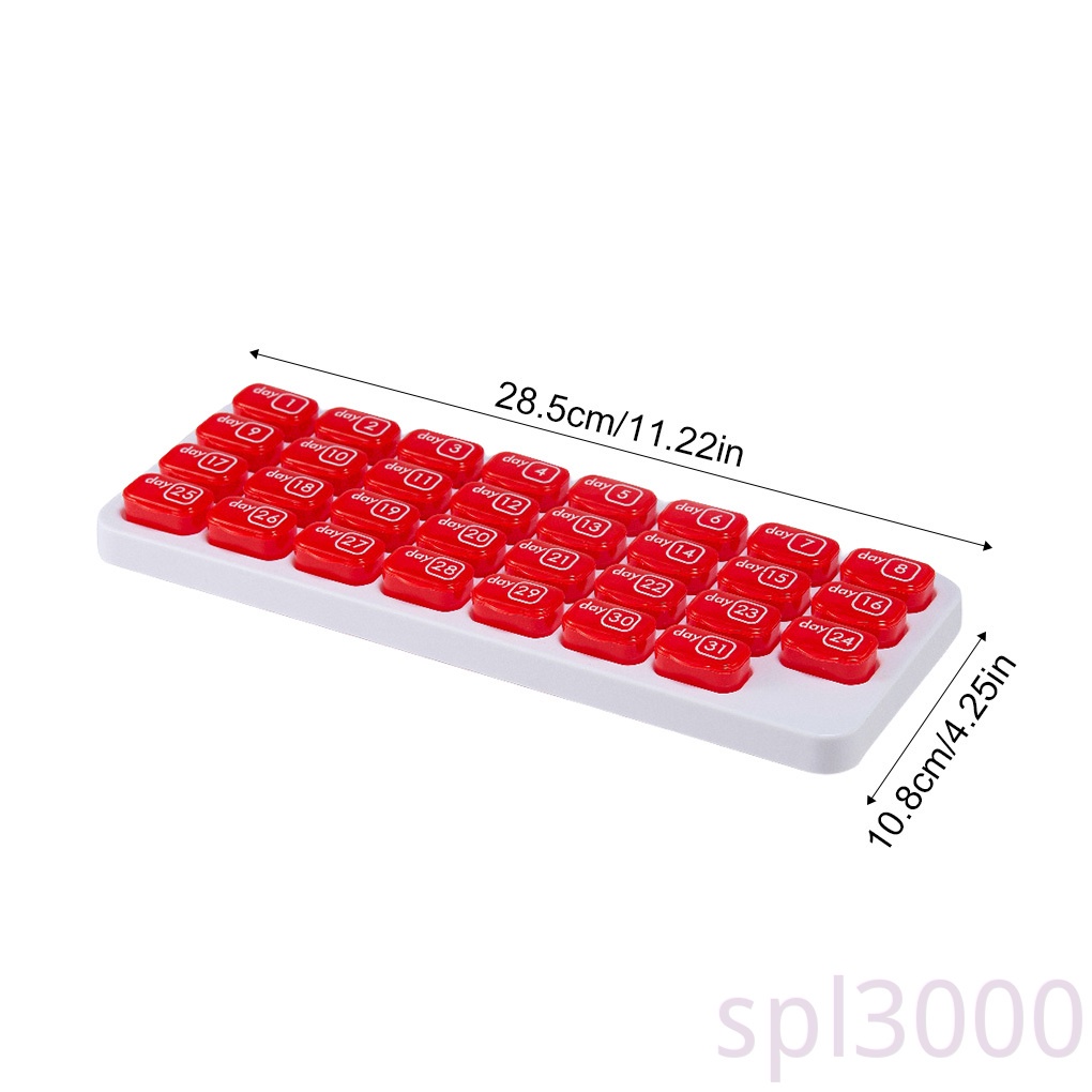 Hộp đựng thuốc chia ngăn 31 ngày tiện dụng