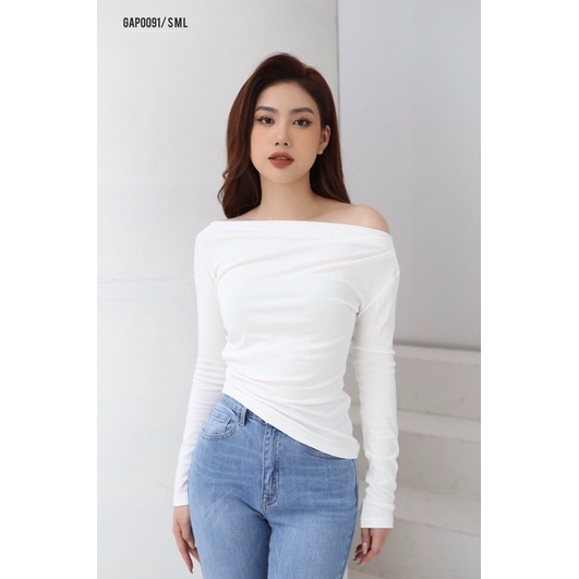 Áo thun dài tay lệch vai gap0091