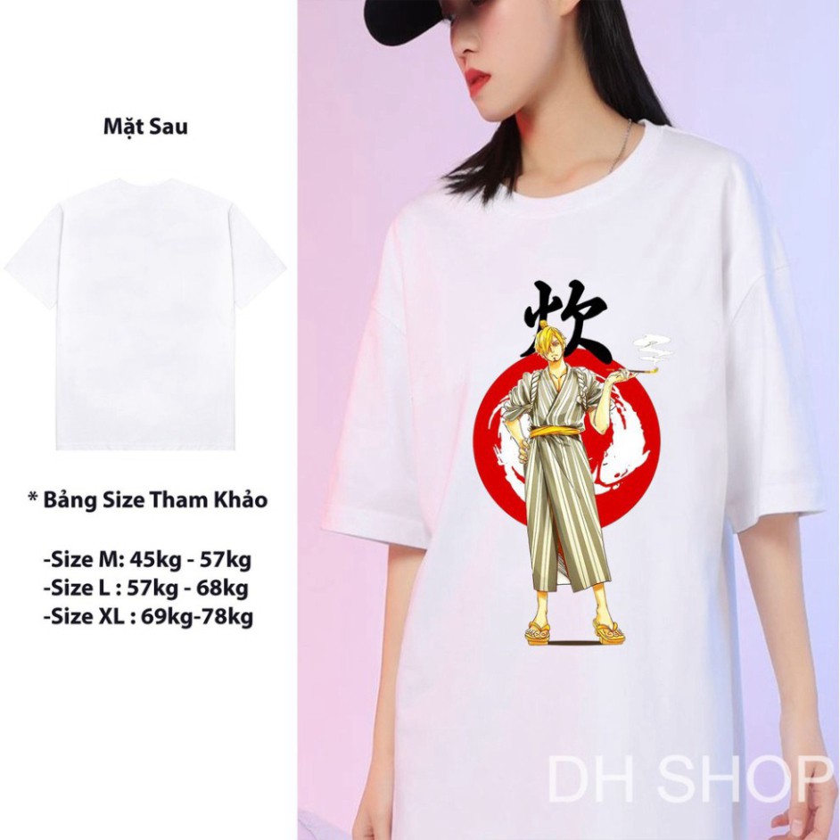 ÁO THUN, ÁO PHÔNG TAY LỠ UNISEX FORM RỘNG OVERSIZE ANIME SANJI TL18 KL SHOP 1SHOTSHOP