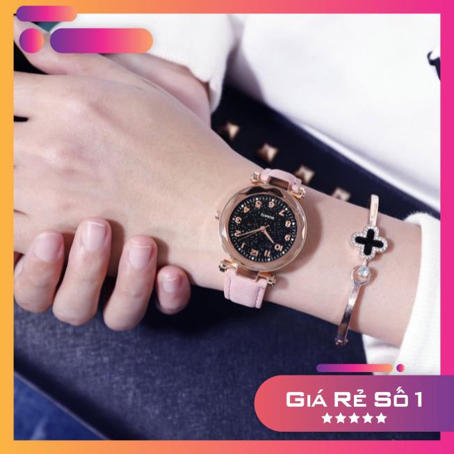 [HIT] Đồng hồ thời trang nữ Mstianq MS32 dây da lộn cực đẹp, mặt số dể dàng xem giờ