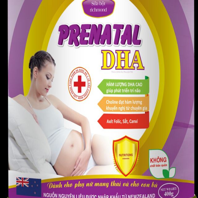 Sữa Prenatal DHA dành cho phụ nữ mang thai và cho con bú hộp 400gram