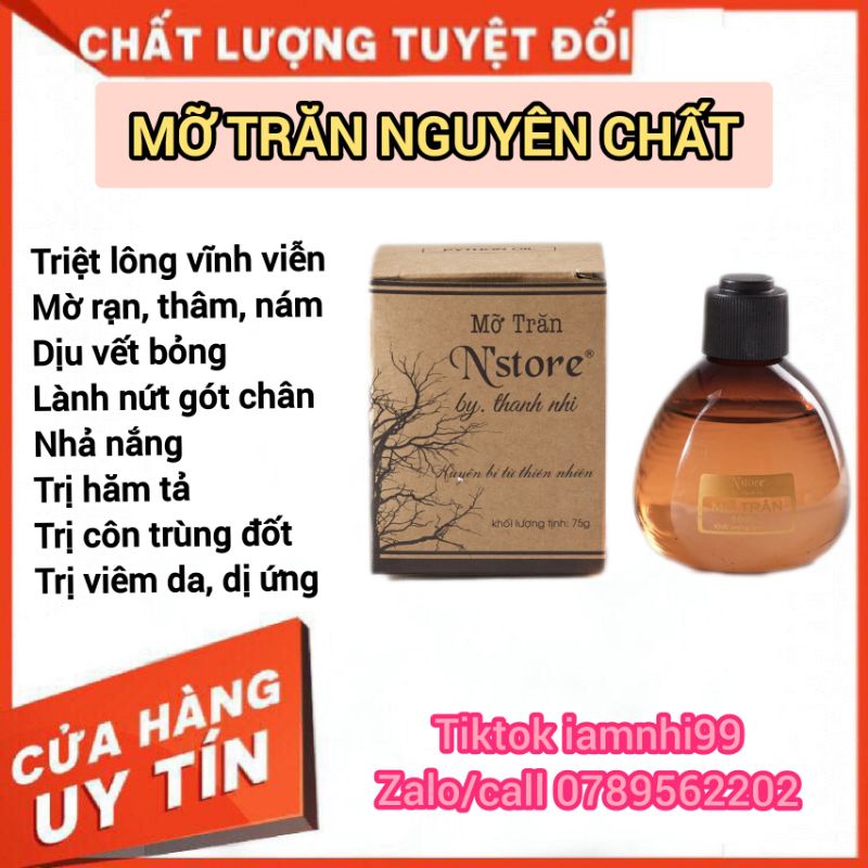 [CHÍNH HÃNG] Mỡ Trăn Nguyên Chất N'Store triệt lông vĩnh viễn