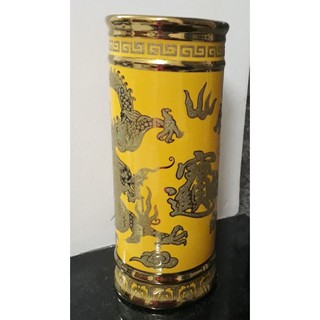 Lọ cắm hương trên ban thờ 21 cm_Màu vàng 