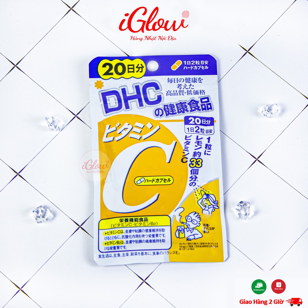 Viên uống Vitamin C DHC hard capsule Nhật Bản dùng tăng sức đề kháng