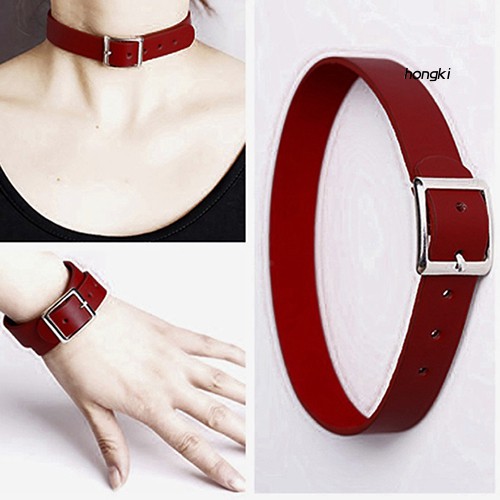 Vòng Cổ Choker Giả Da Đính Đinh Tán Phong Cách Punk Cá Tính Cho Nữ