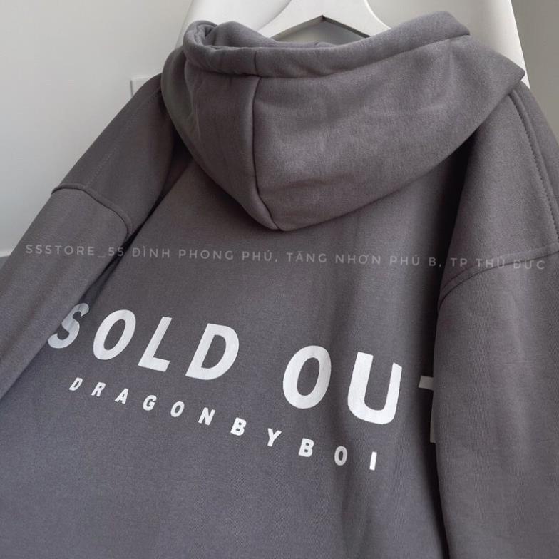 Áo Khoác Nỉ SOLD OUT Xám Unisex Ulzzang Hothit