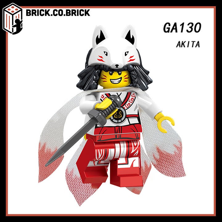 GA123-130 Đồ chơi lắp ráp minifigure và non lego nhân vật Lego Ninja phantom: Hồ Ly, Samurai, Akita mẫu mới.