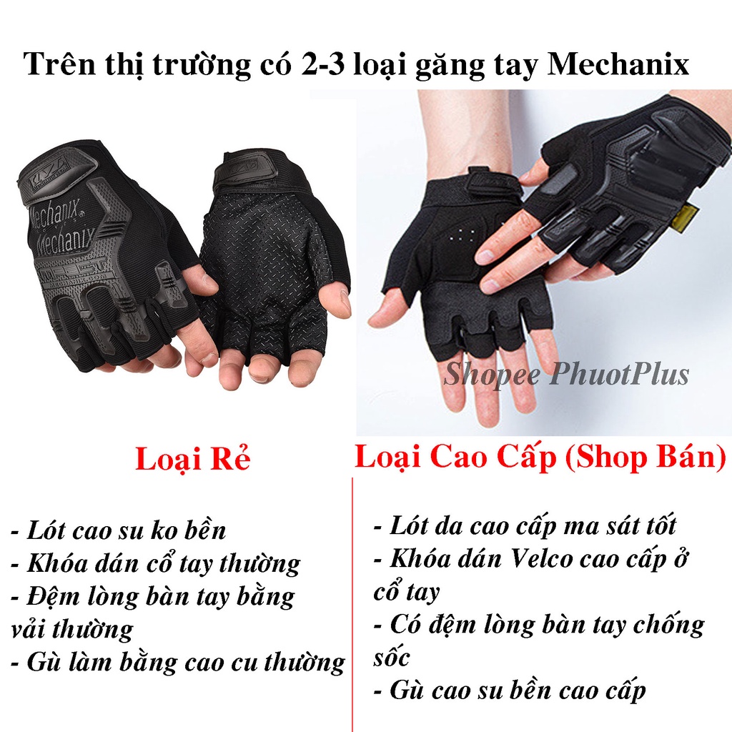 Bao tay Chống Nắng Hở Ngón Đi Xe Máy Đi Phượt Mechanix