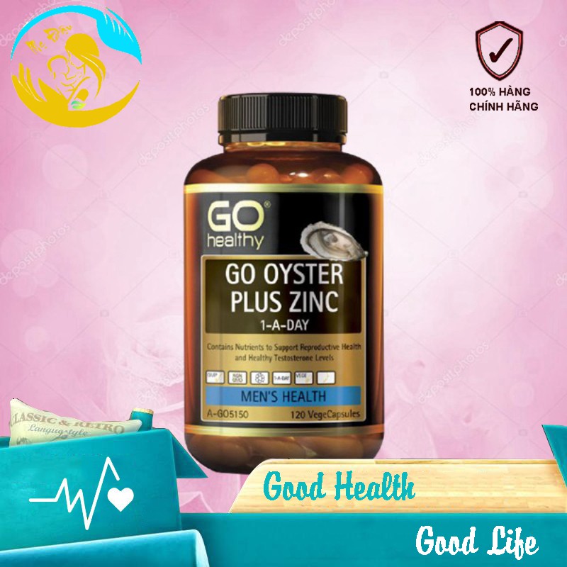 Tinh chất hàu (120v) tăng cường sinh lực cho nam giới từ 25 tuổi GO Healthy Oyster Plus Zinc 1-A-Day, New Zealand Shop M