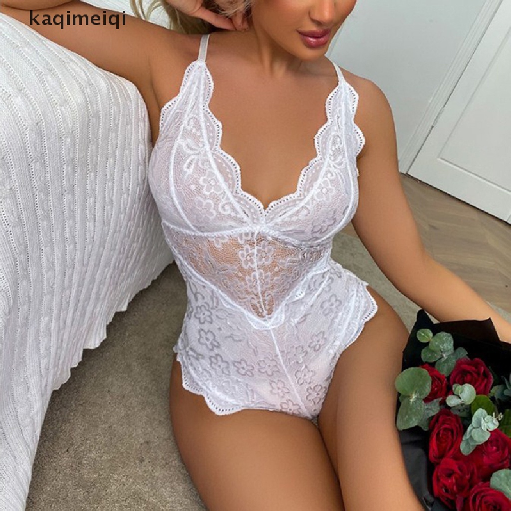 [KAQ] Sexy Lingerie Underwear Suits For Women Black Shorts Solid Lace White Vest GJL