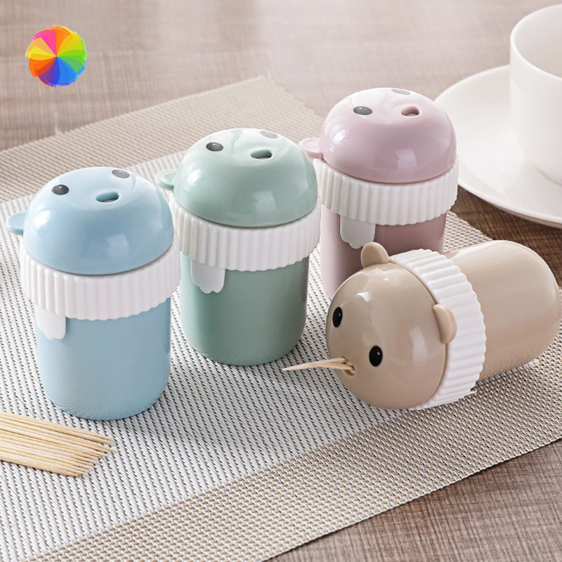 Hộp đựng tăm xỉa răng họa tiết hoạt hình dễ thương tiện dụng