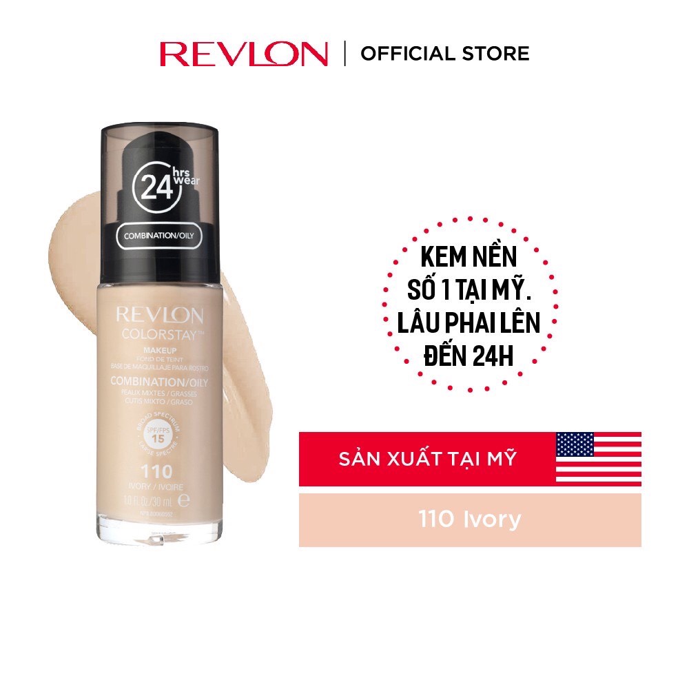 Kem nền lâu phai Revlon Colorstay 24h SPF 15 30ml (HSD dưới 12 tháng)