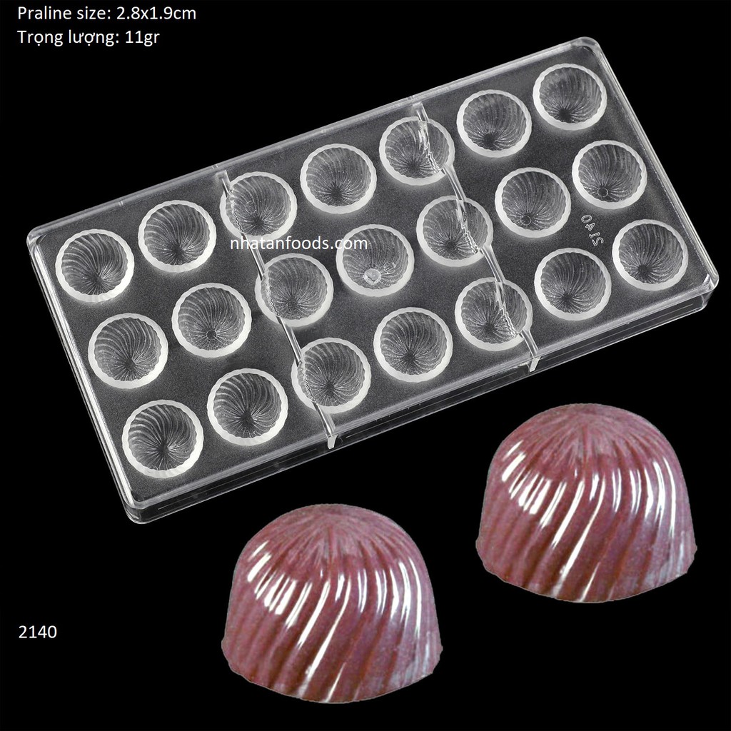 Khuôn socola bonbon Hình tròn xoắn Shunda 2140