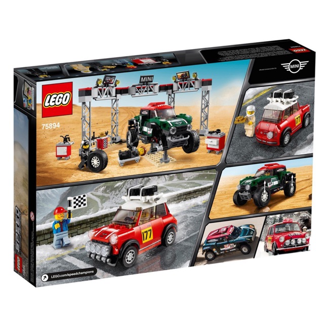 [CÓ SẴN] Lego UNIK BRICK 75894 1967 Mini Cooper S Rally and 2018 MINI John Cooper Works Buggy - Siêu xe Speed Champions