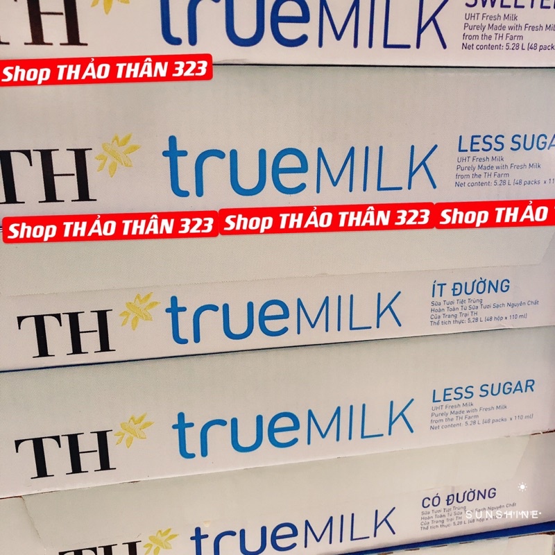 Sữa TH True Milk Có Đường / Ít Đường 110ml