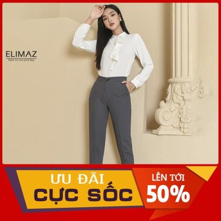 Quần tây nữ cao cấp Eli, dáng quần ống đứng công sở màu ghi mã Q2008