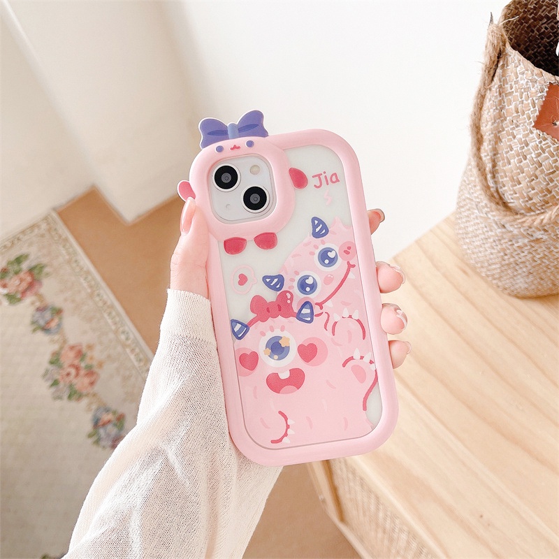 Ốp lưng iphone nơ camera hình vuông monster cute 6/6splus/7/7plus/8/8plus/x/xs/11/12/13/pro/max/promax-SALE SỐC U5-4