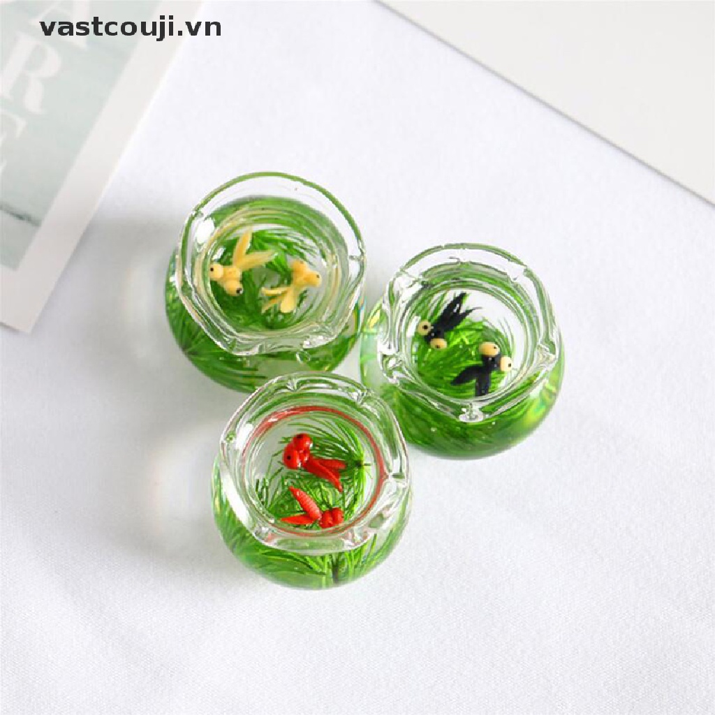 Đồ trang trí Hồ Cá Bằng Kính Thu Nhỏ Trang Trí Nhà Búp Bê
