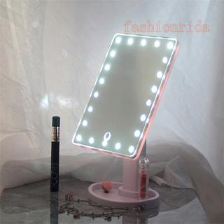 Gương trang điểm gắn 22 bóng đèn LED màu đen/trắng/hồng tiện dụng