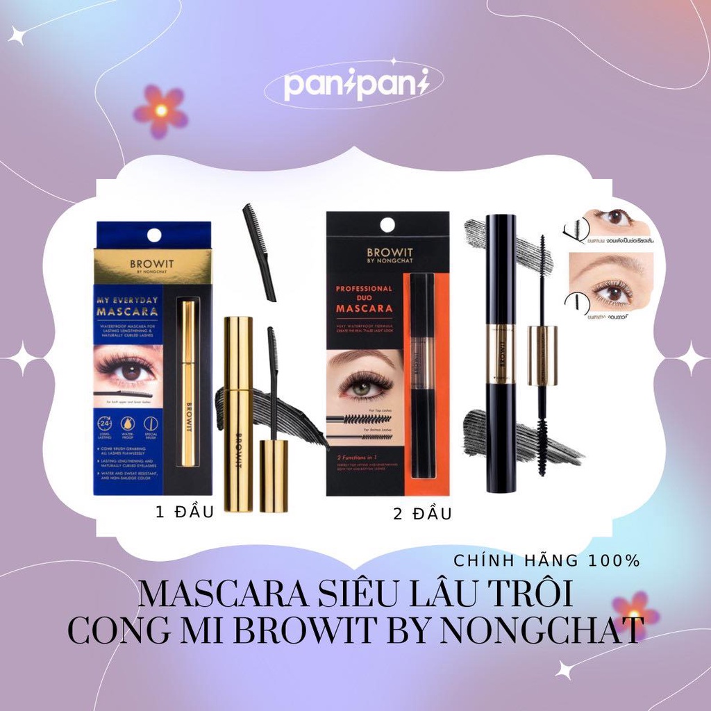 [100% AUTH] MASCARA SIÊU LÂU TRÔI, LÀM CONG MI BROWIT BY NONGCHAT THÁI LAN