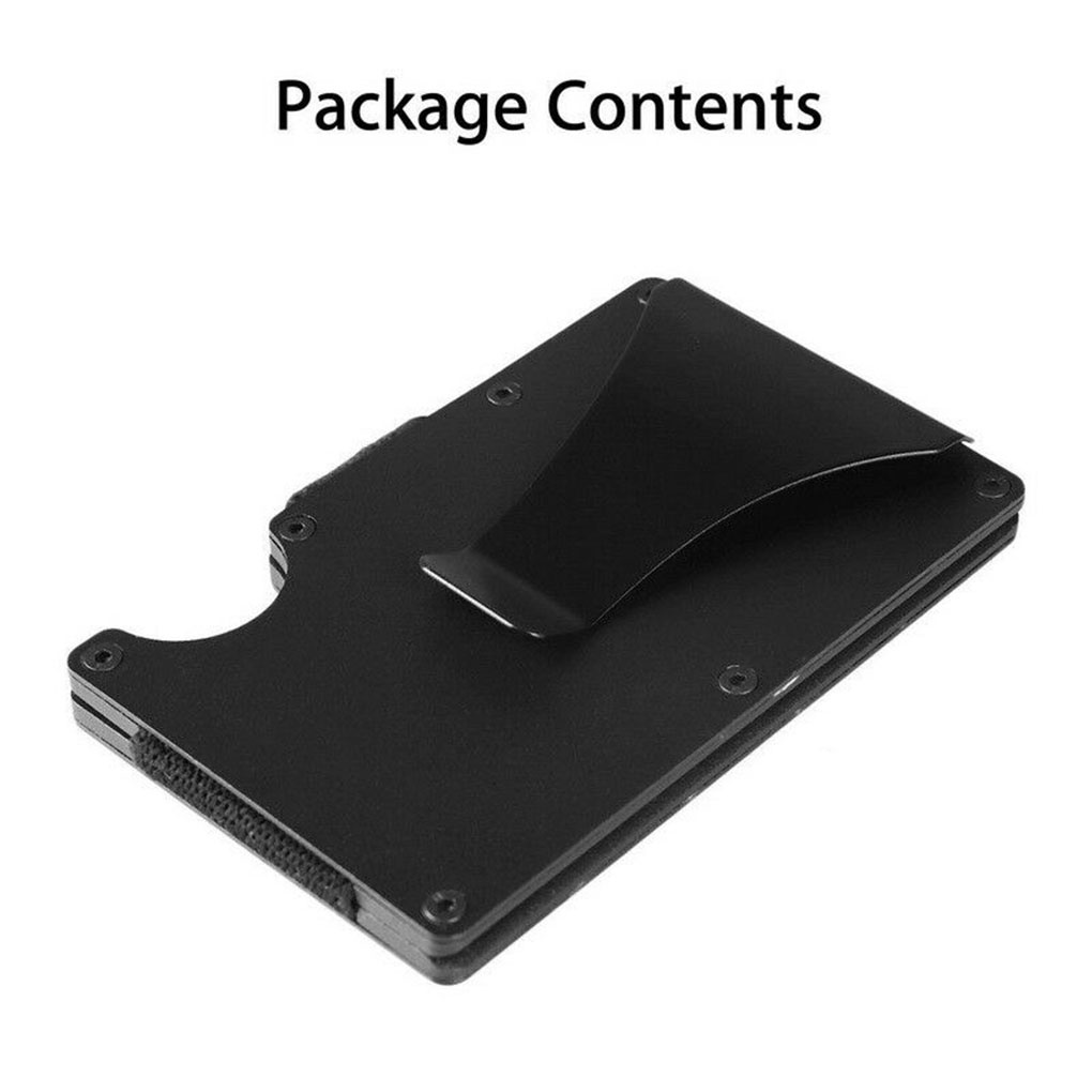 RFID Shield Metal Card Holder Wallet Business Credit Debit Door Card Organizer Storage Wallet