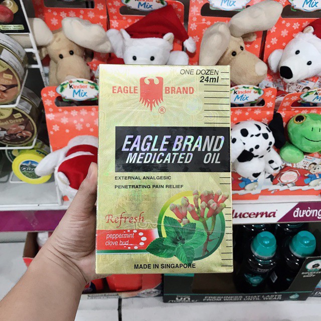 Dầu Con Ó Mỹ Chai 24ml Đủ 3 Màu Xanh - Trắng - Vàng Hàng nhập mỹ 2 nắp