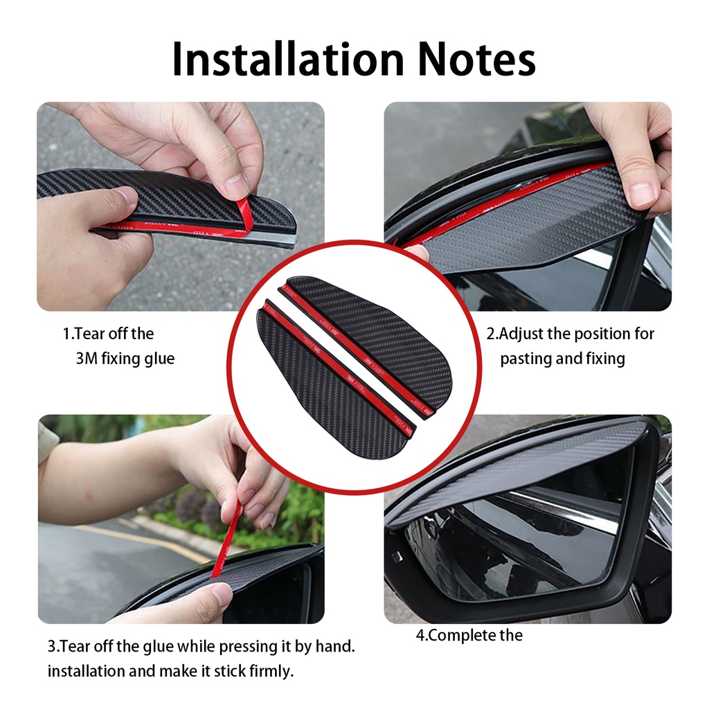 Set 2 Ốp Gương Chiếu Hậu Xe Hơi Chống Nước Mưa Thông Dụng
