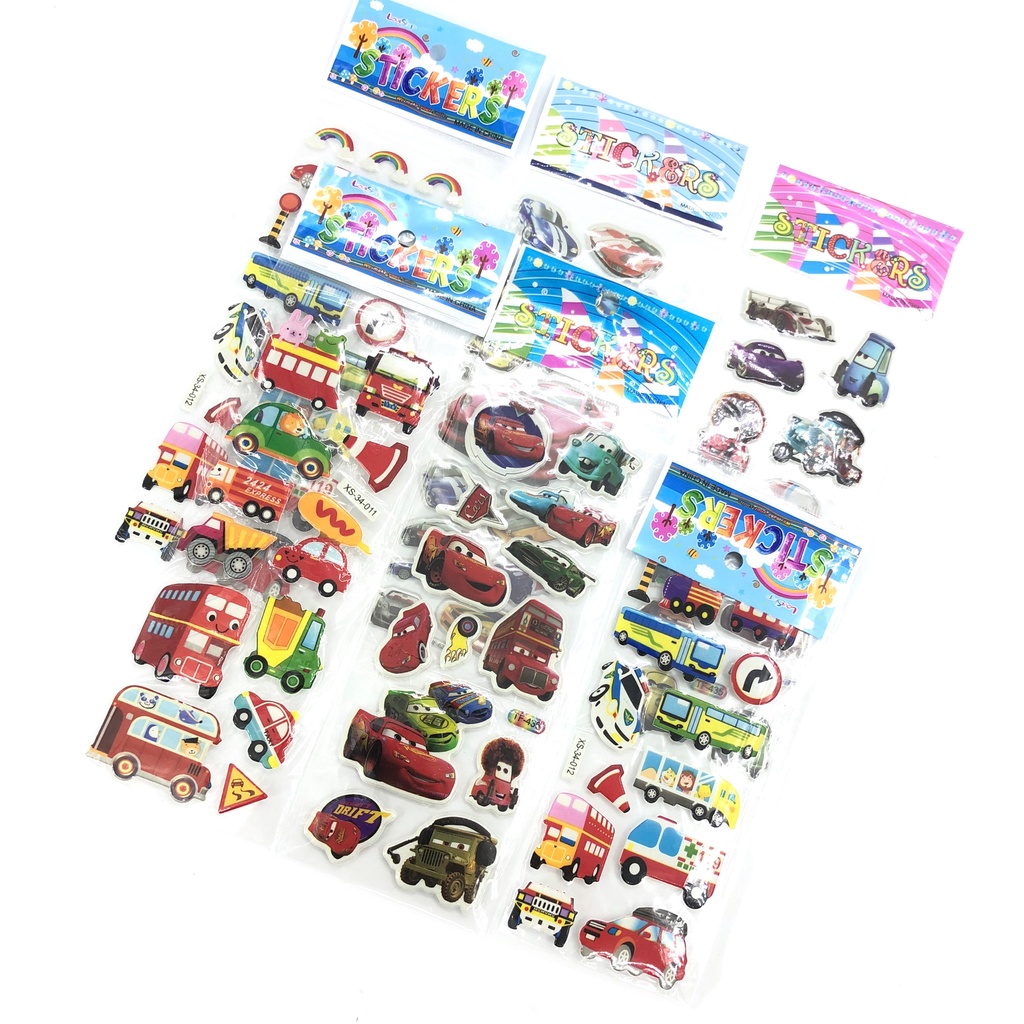 Quà tặng cho bé BAPKIDS Sticker dán hoạt hình 3D nổi nhặt ngẫu nhiên