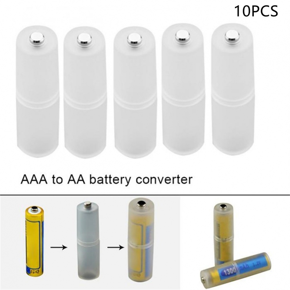 ◀READY▶10 Pcs AAA To AA  Battery Converter Adapter Batteries Holder Case Switcher# Good Quality