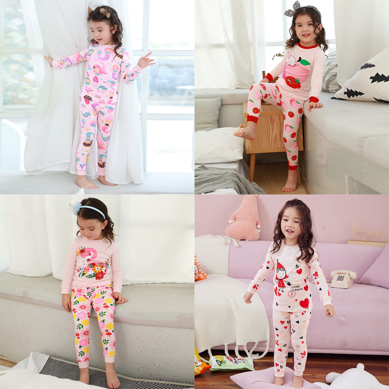 Bộ Pijama Ngủ Cotton Ấm Áp Cho Bé Gái