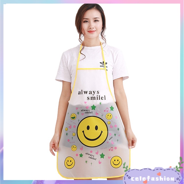 TAKARA TOMY Tạp Dề Trong Suốt Chống Nước Chống Dầu In Hình Hello Kitty Dễ Thương