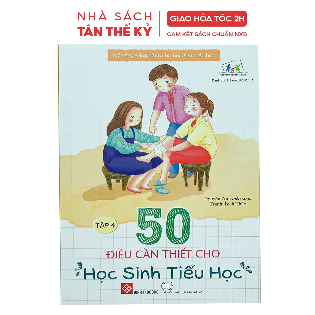 Sách - 50 điều cần thiết cho học sinh tiểu học kỹ năng sống cho trẻ từ 6-11 tuổi (Bộ 4 cuốn)