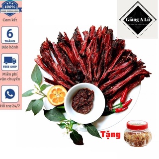 Thịt Trâu gác bếp Tây Bắc GiÀNG A LỬ loại đặc biệt làm từ thịt tươi ngon hảo hạng, tặng gói chấm chẳm chéo.