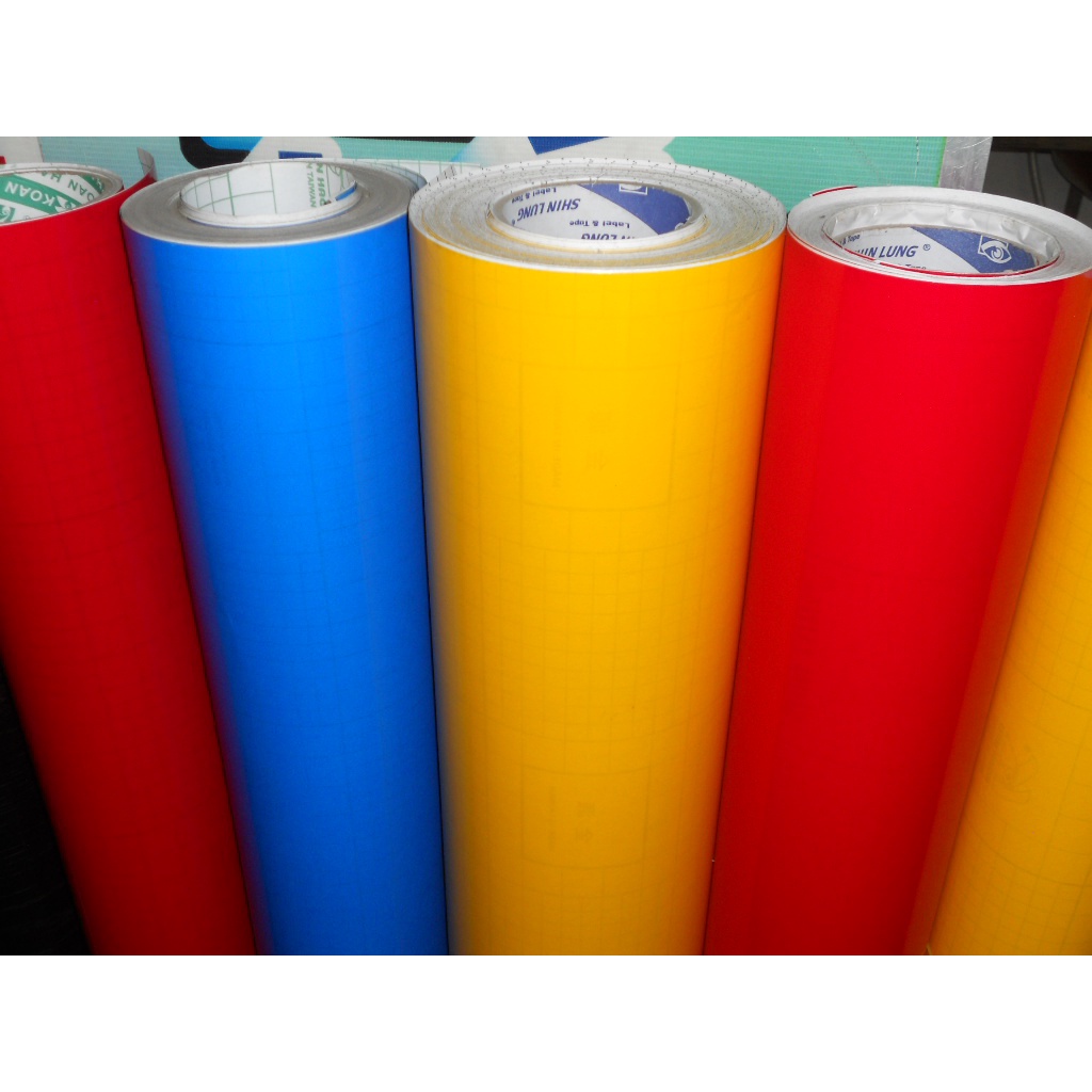 Giấy Decal Màu Trơn Bóng Dán Kính, Dán Xe Khổ 60cm Sẵn Keo Đẹp Giá Rẻ Giá 1M dài