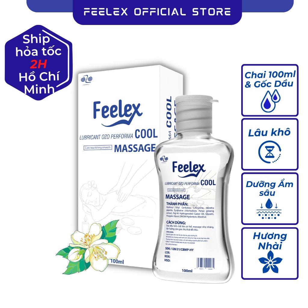 Dầu massage yoni body Feelex Lubricant OZO Performa Cool dung tích 100ml