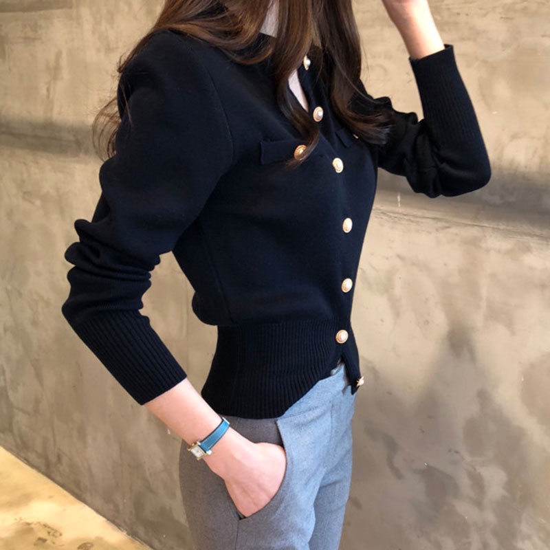 Áo Khoác cardigan Dệt Kim Dài Tay Thời Trang Hàn Quốc Cho Nữ