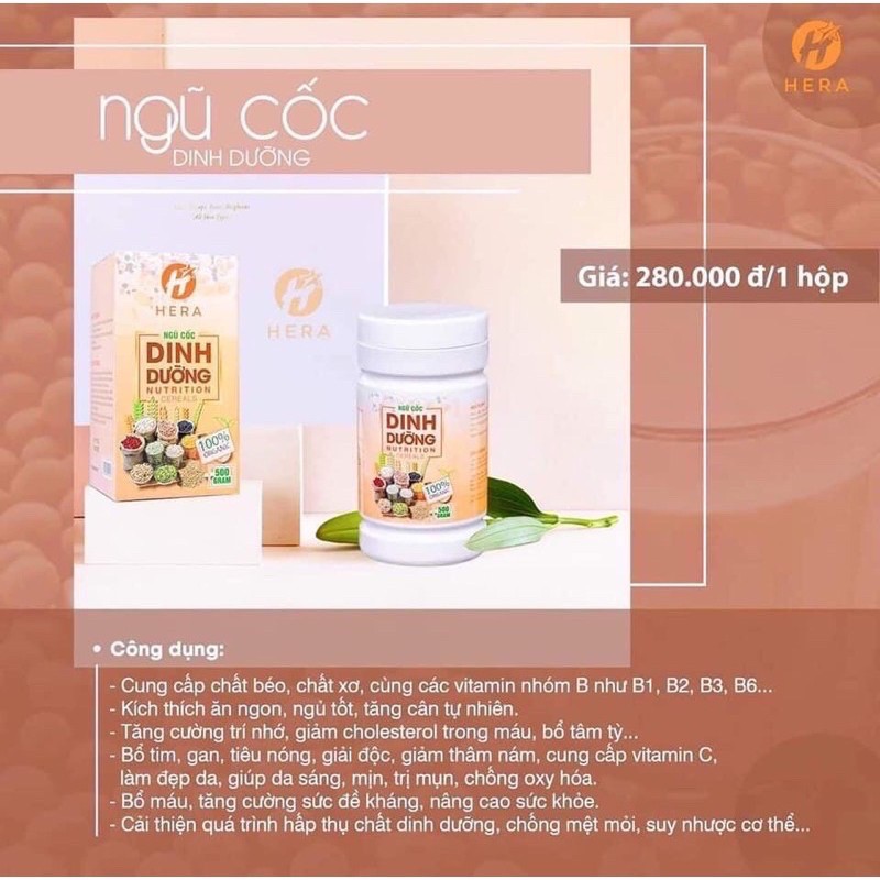 Bột ngũ cốc dinh dưỡng tăng cân cho người gầy hàng cao cấp Hera chính hãng