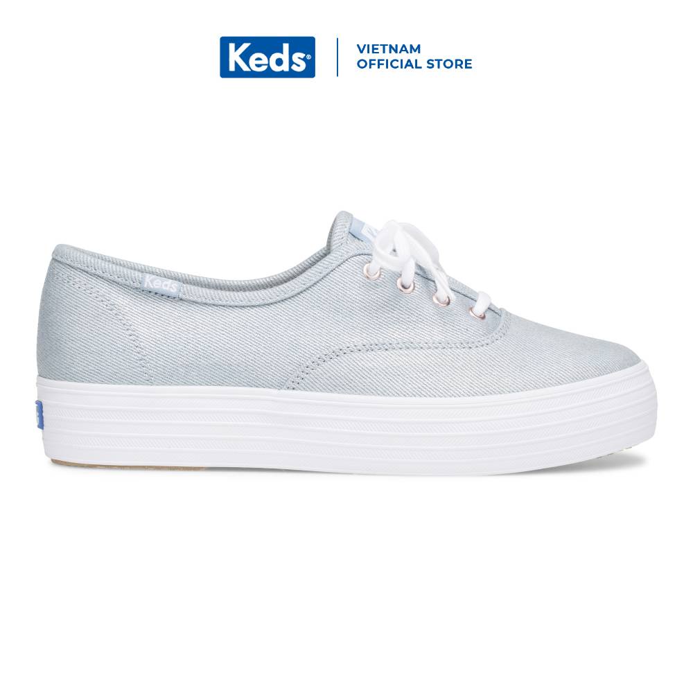 Giày Keds Nữ - Triple Iridescent Denim Lt Blue - KD059616