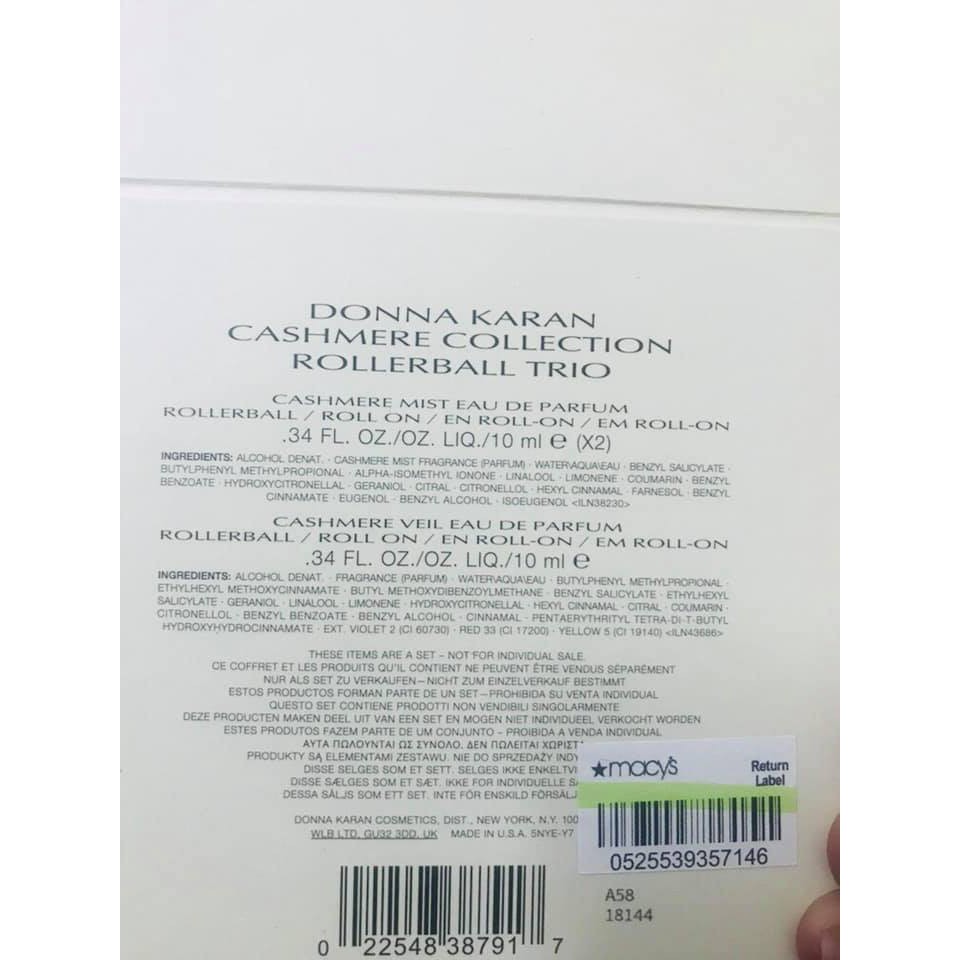 Set Nước hoa nữ Donna Karan Cashmere Collection 3x10ml