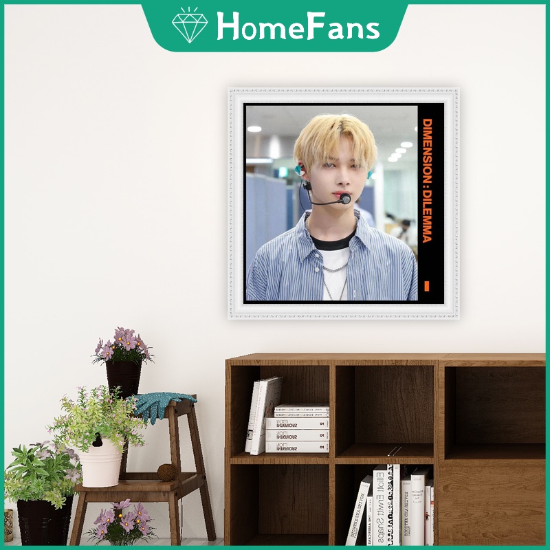 Bộ Tranh Đính Đá 5D Tự Làm Họa Tiết Thần Tượng Hàn Quốc 30x30cm/40x40cm/50x50cm