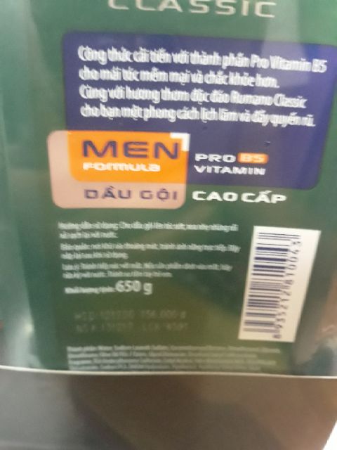 Dầu gội Romano 650g