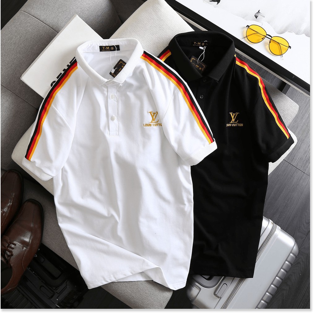 Áo Thun Nam Có Cổ Ngắn Tay Thêu Logo Lịch Thiệp HP