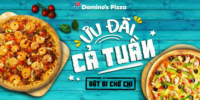 Domino's pizza - giảm 50% tối đa 30k