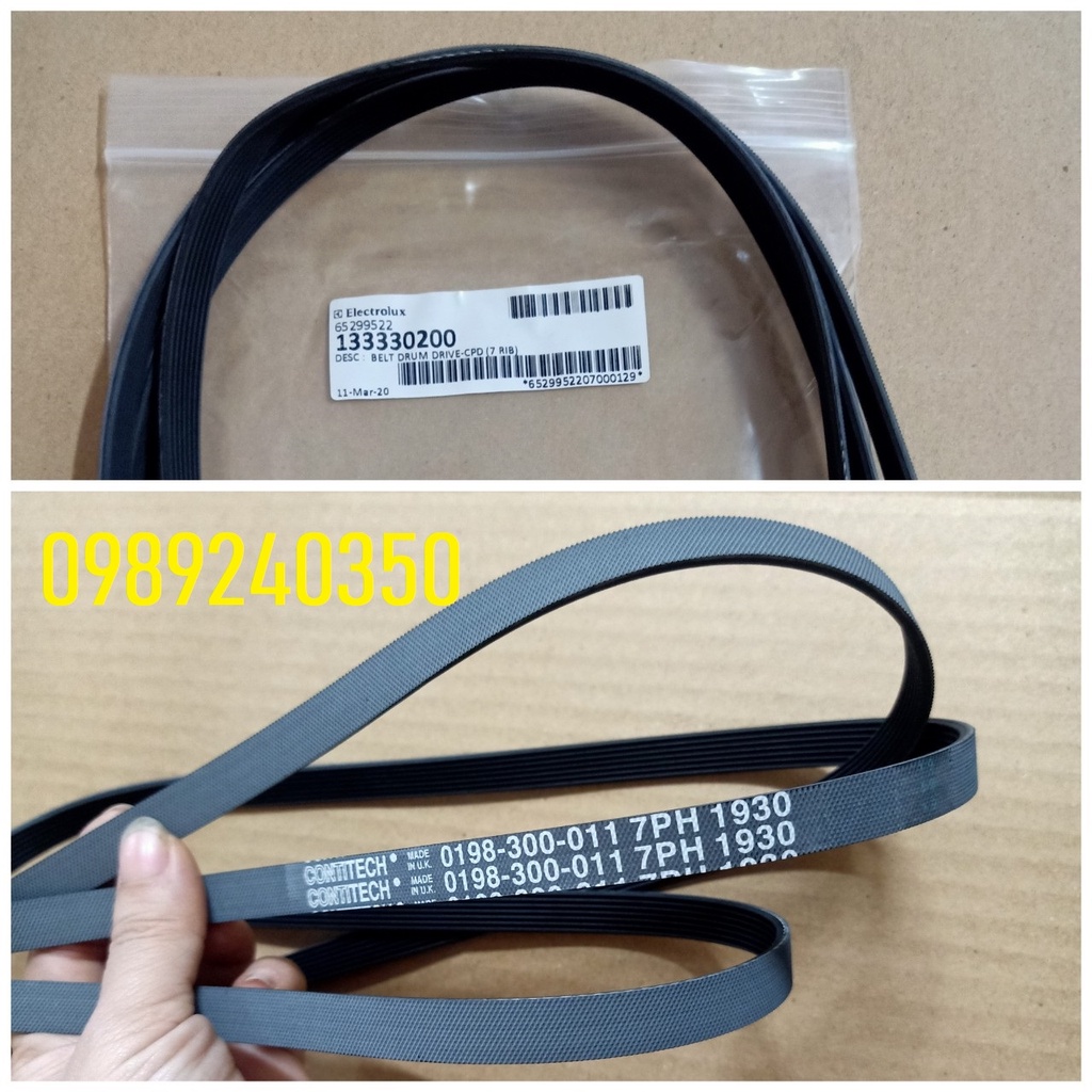 Dây curoa, dây đai máy sấy Electrolux EDV 605/ 705/ 6051/ 7051/ 6552/ 7552 chính hãng