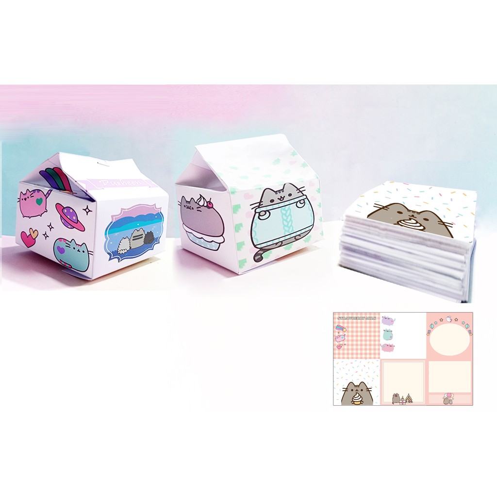 Note hộp sữa gấu dâu lotso ngựa thần 96 trang NHS1 molang pusheen ba anh em gấu brown tonton khủng long dễ thương