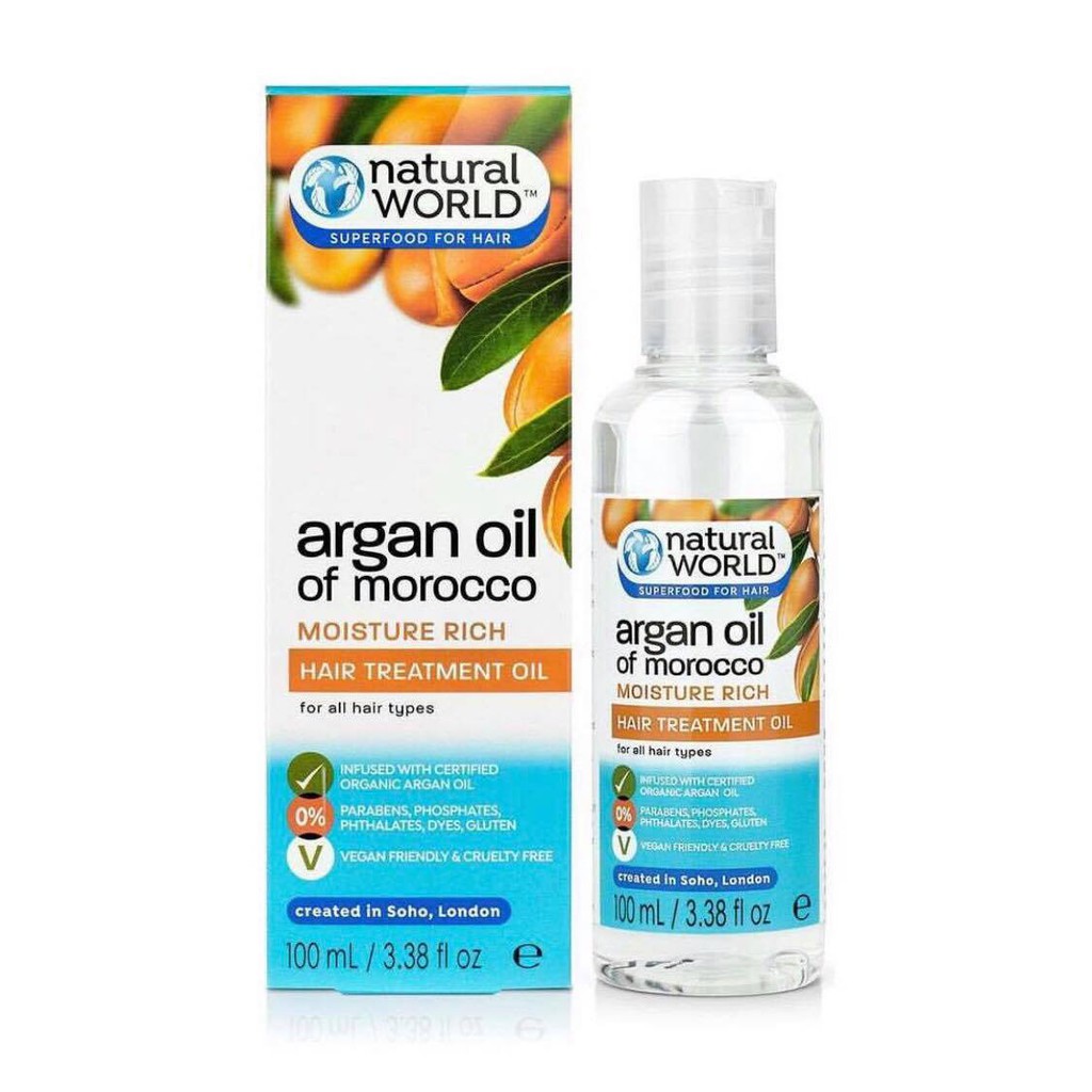 Dầu dưỡng tóc Natural World Argan Oil Of Morocco