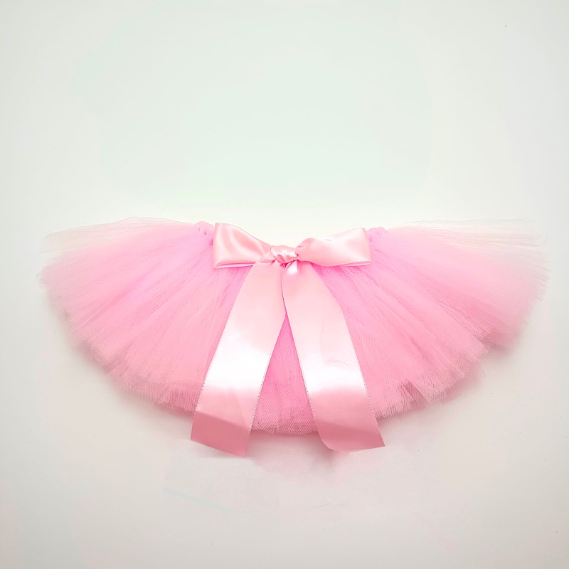 Set 2 Món Phụ Kiện Chụp Ảnh Gồm Chân Váy Tutu + Băng Đô Hoa Dễ Thương Cho Bé Sơ Sinh