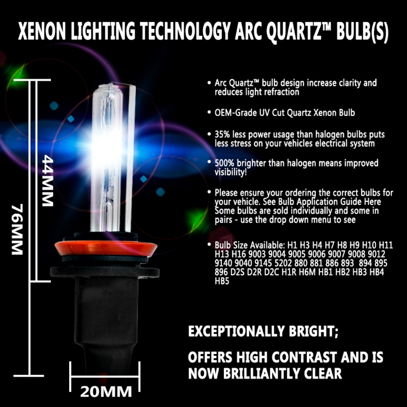 Đèn Pha Xenon 55W H8 H9 H11 6000K Cho Xe Hơi